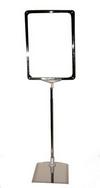 Forkromet Skilte stander m/stang 31-62cm  & Forkromet Plastramme - A5,A4,A3